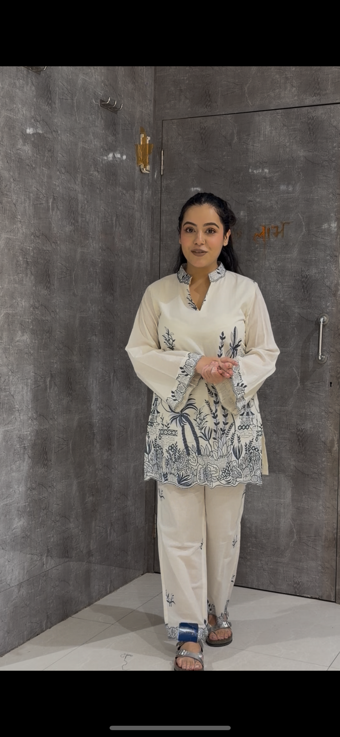 Thread Embroidery Co-Ord Set | Premium Crafted Coord