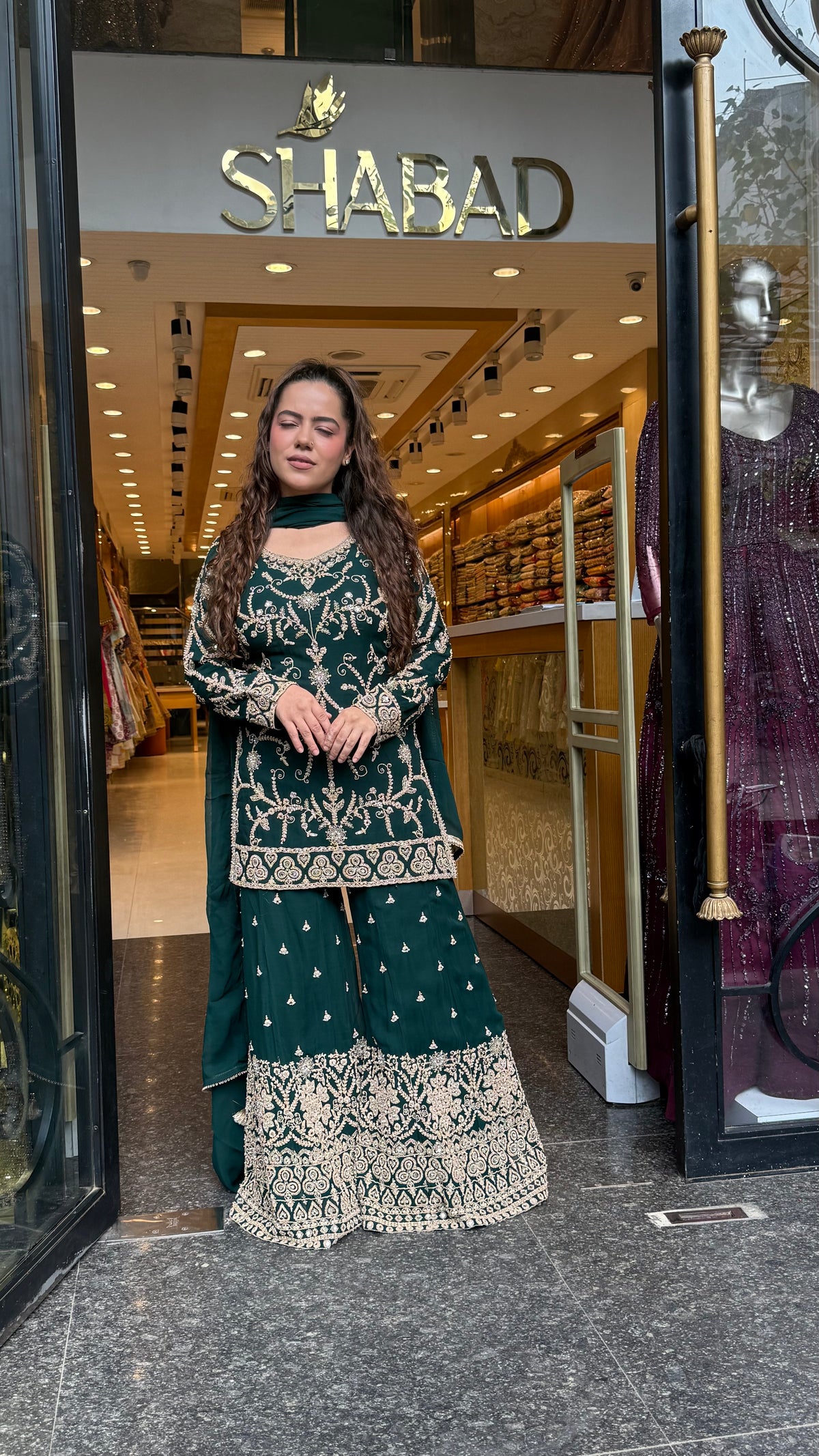 Georgette Suit Set with Dori & Mirror Work | Premium Festive Wear