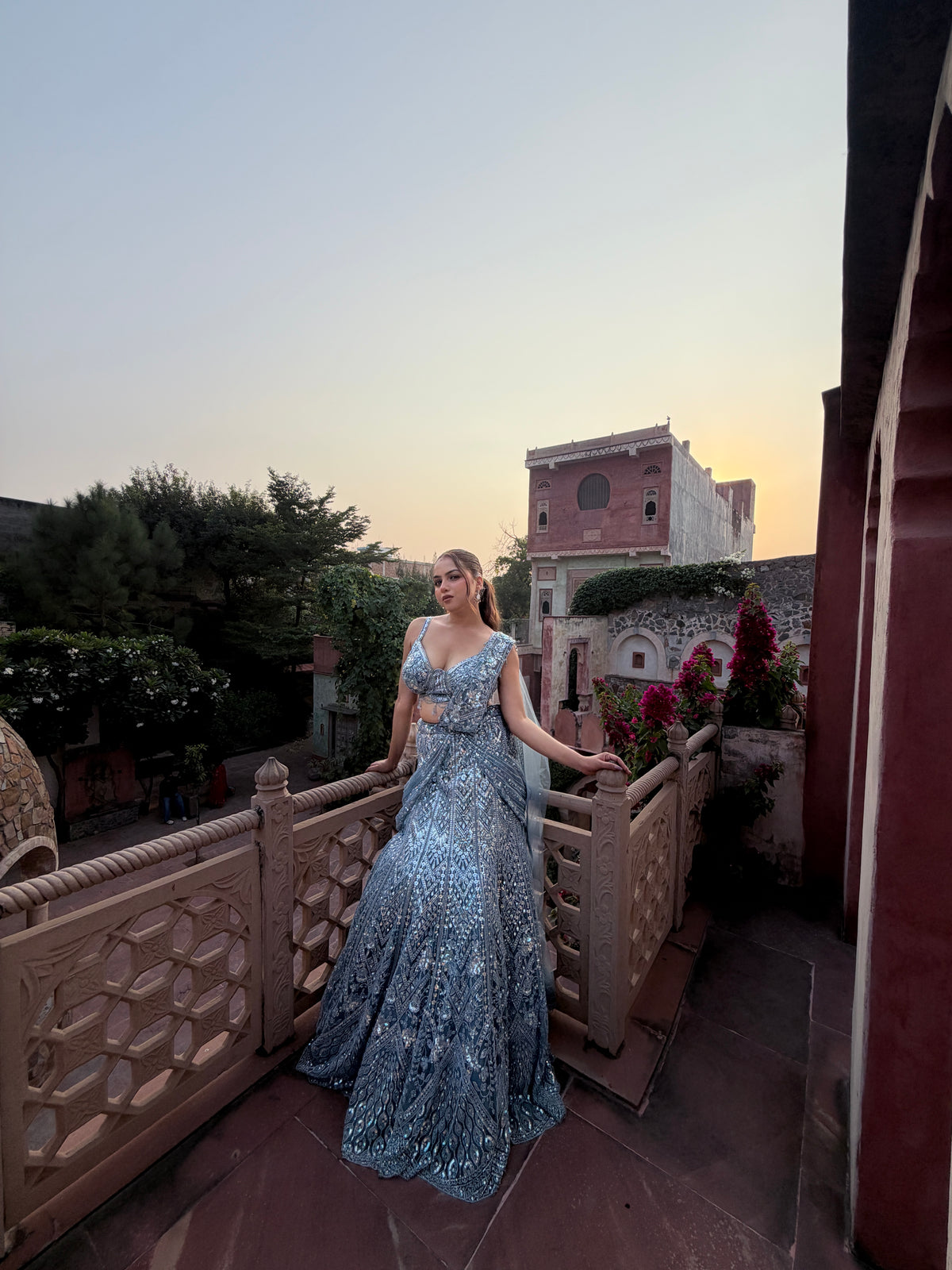 Sequin & Cutdana Handwork Fish-Cut Lehenga