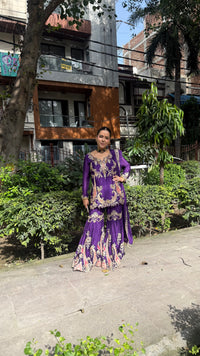 Chinon Dori, Sequin & Mirror Work Suit Set | Designer Ethnic Wear