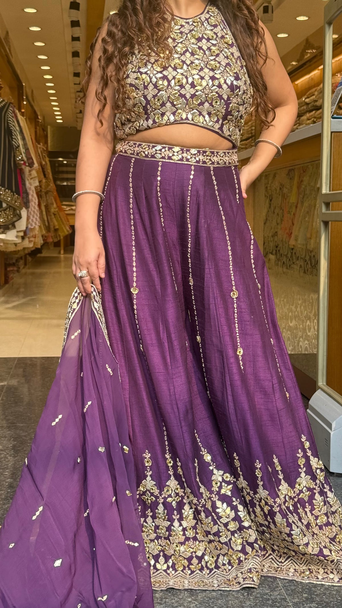 Designer Raw Silk Indo-Western Set with Handworked Gotta Work | Premium Ethnic Wear | Up to Size 44