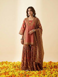 Printed Cotton Peplum Suit Set | Budget-Friendly Collection