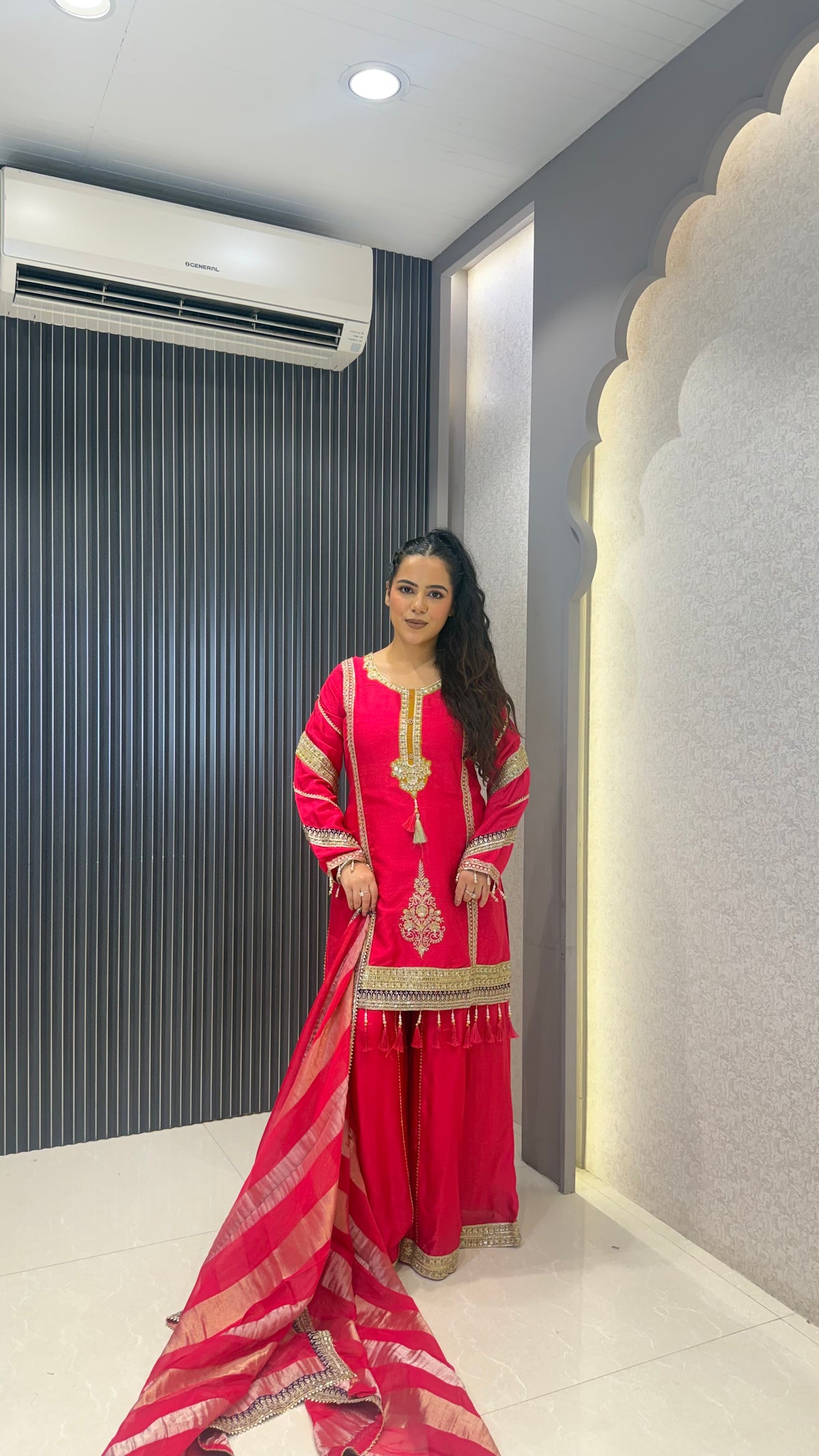 Premium Silk Suit Set with Sequin Handwork