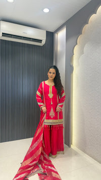Premium Silk Suit Set with Sequin Handwork