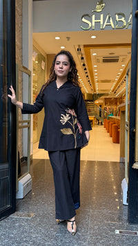 Women’s Cotton Aari Work Co-ord Set | Premium Embroidered Co-Ord Set | Sizes Up to 44