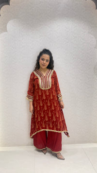 Ajrak Print Georgette Co-ord Set