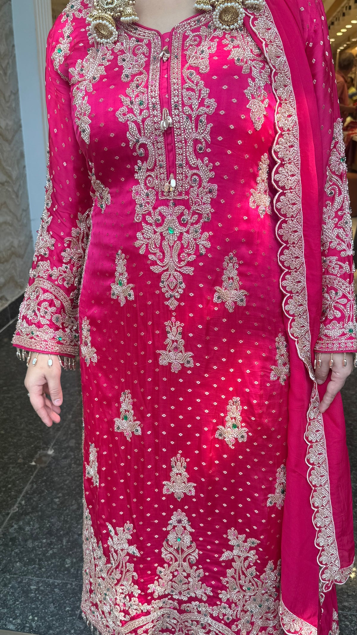 Elegant Beads Work Khadi Georgette Suit Set | Designer Ethnic Wear