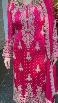 Elegant Beads Work Khadi Georgette Suit Set | Designer Ethnic Wear