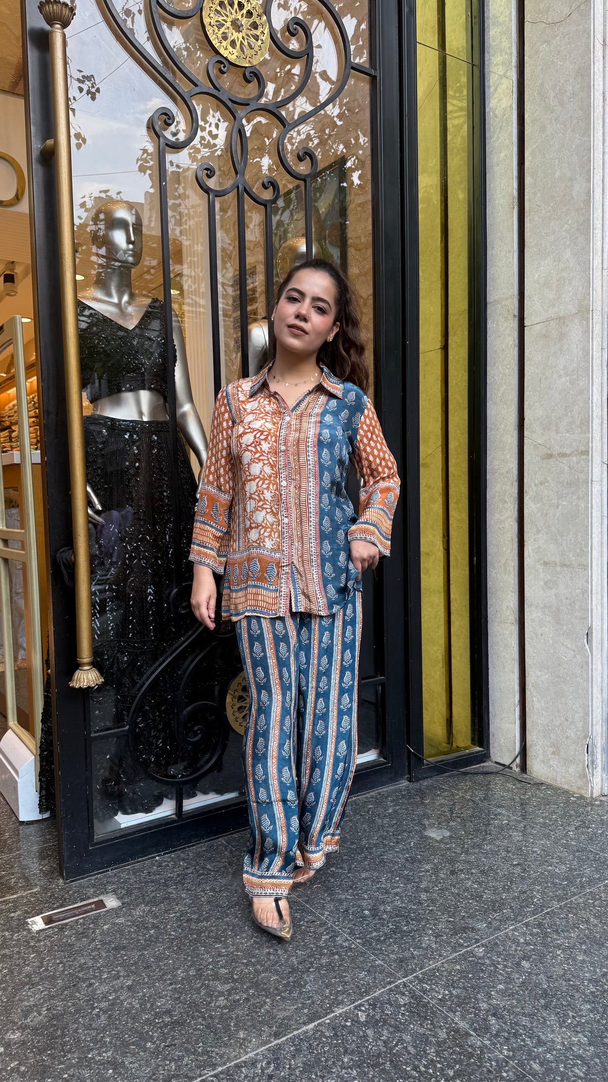Women’s Indian Crepe Digital Print Co-ord Set | Premium Printed Coord | Sizes Up to 44