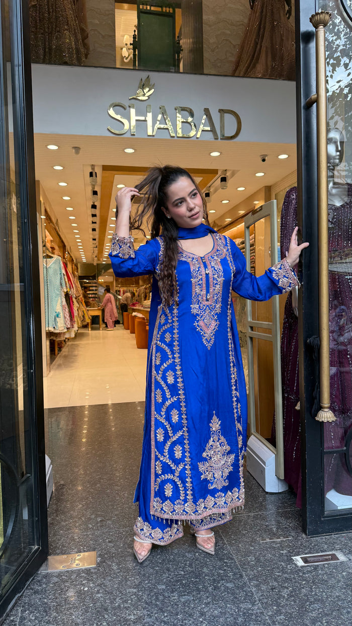 Chinon Beads Work Suit Set | Premium Ethnic Wear | Up to Size 46