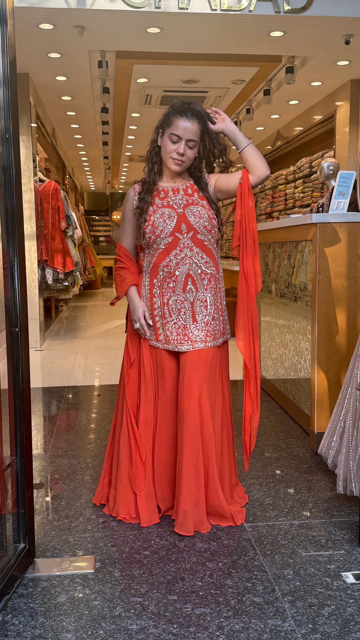 Designer Dori Sequin Cutdana Suit Set