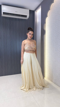 Designer Indo Western with Thread Embroidery & Cutdana Work