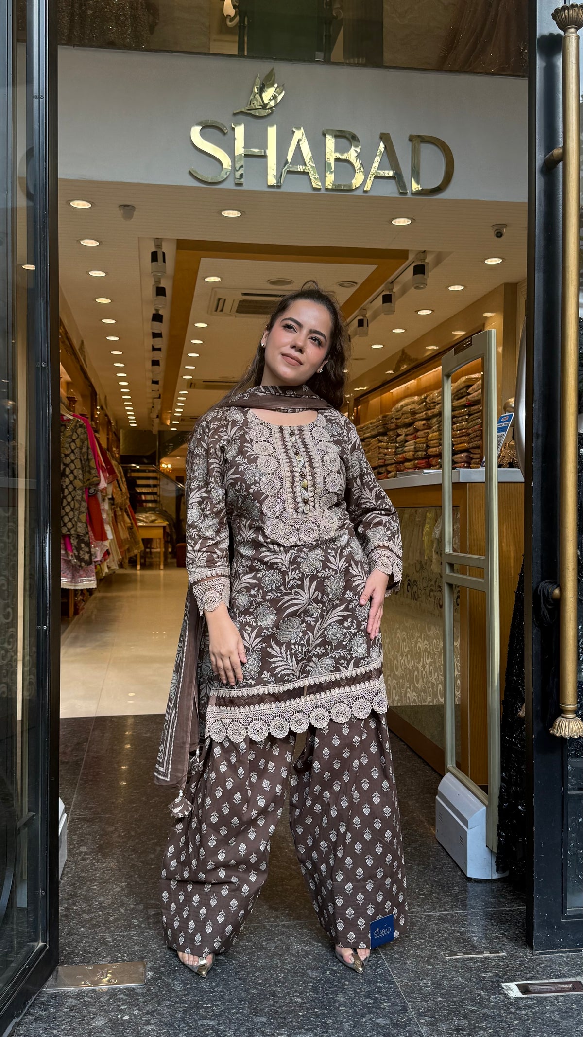 Budget-Friendly Printed Cotton Suit Set with Farshi Salwar & Lace Work | Women’s Ethnic Wear
