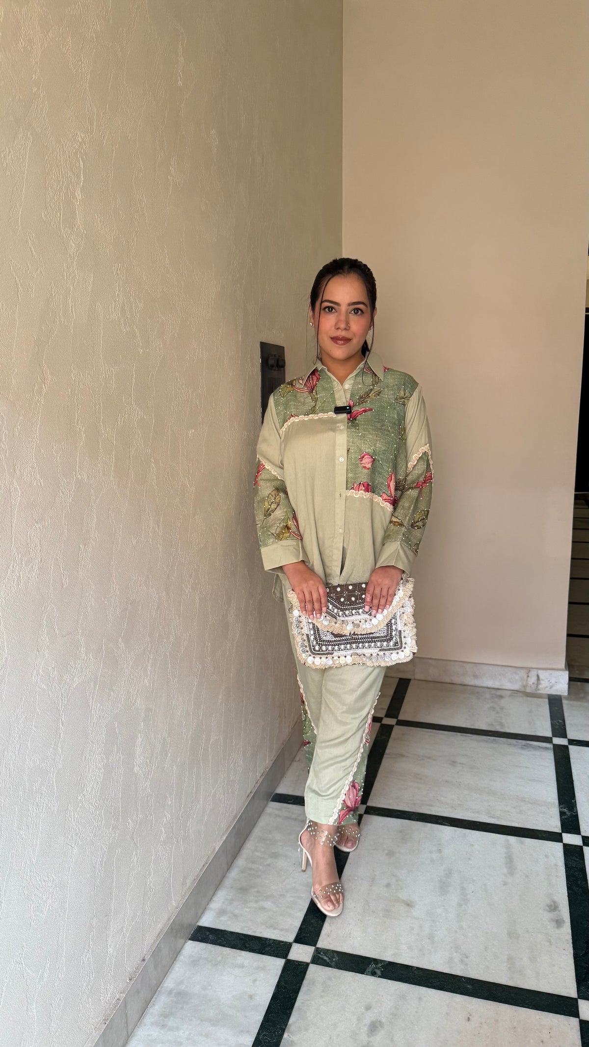 Hand-Painted Linen Coord Set