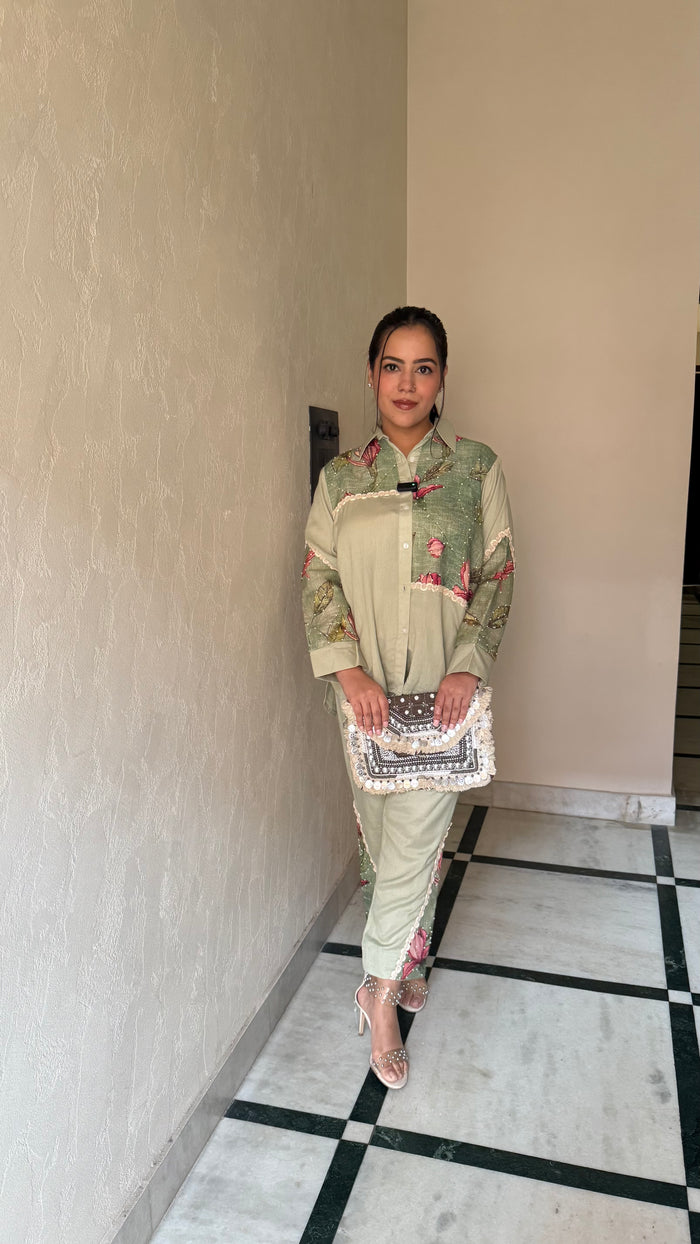 Hand-Painted Linen Coord Set