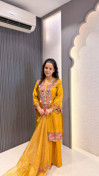 Thread Embroidery Co-ord Set with Shell Detailing | Premium Ethnic Wear