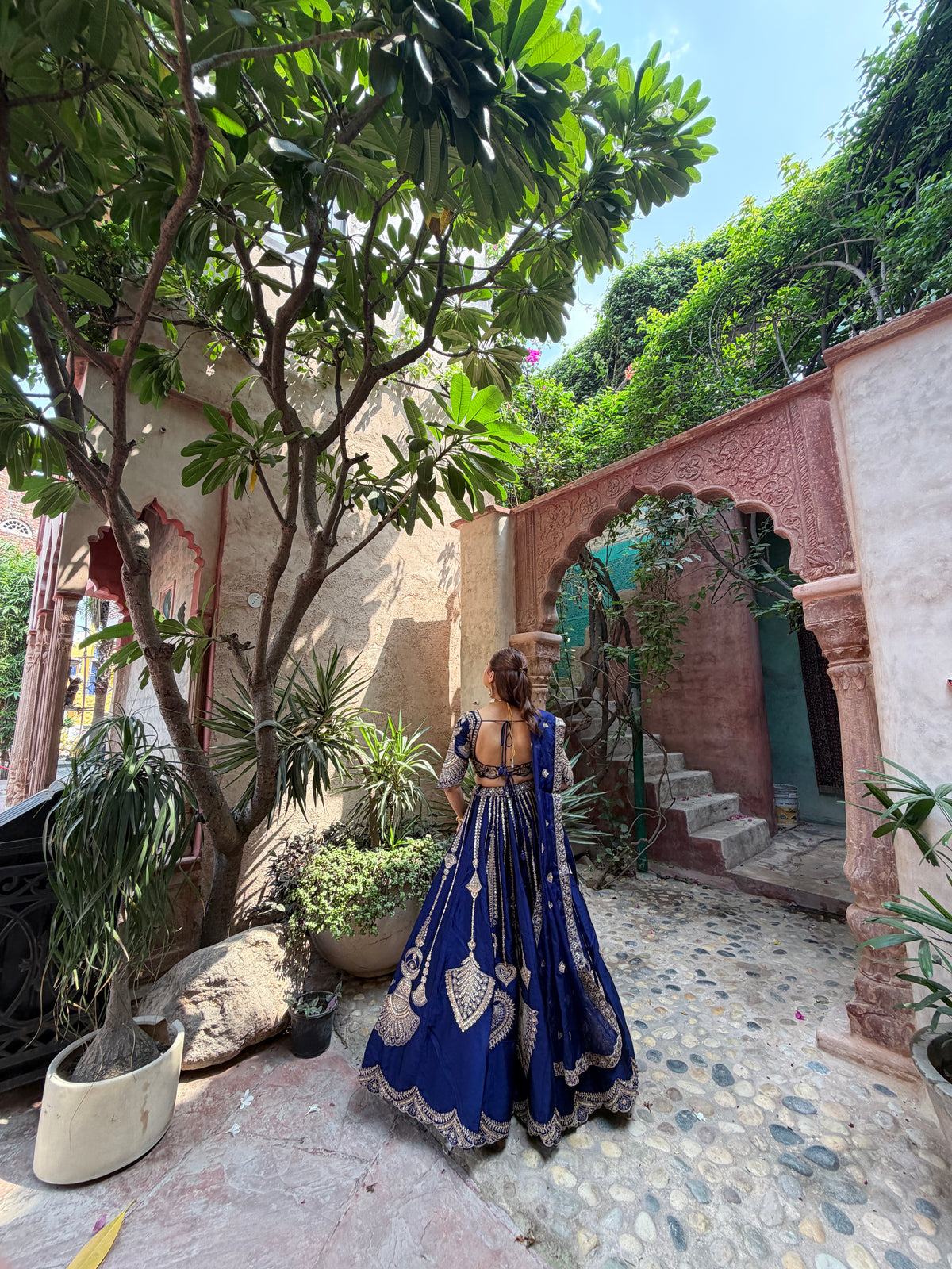 Tafta silk fabric | sequence and dori work