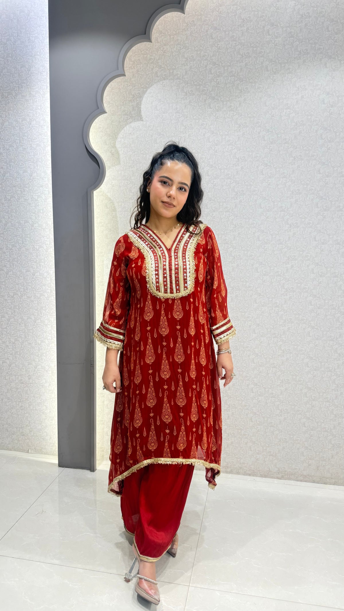 Ajrak Print Georgette Co-ord Set
