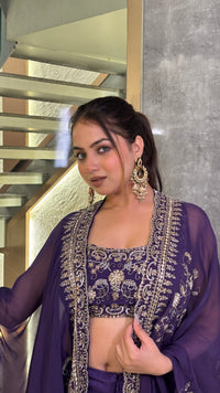 Elegant Indo-Western Set with Dabka, Sequin & Zardosi Work