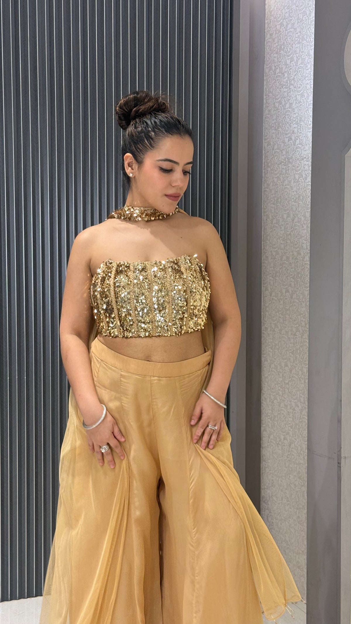 Sequin Work Indo Western Outfit | Designer Party Wear