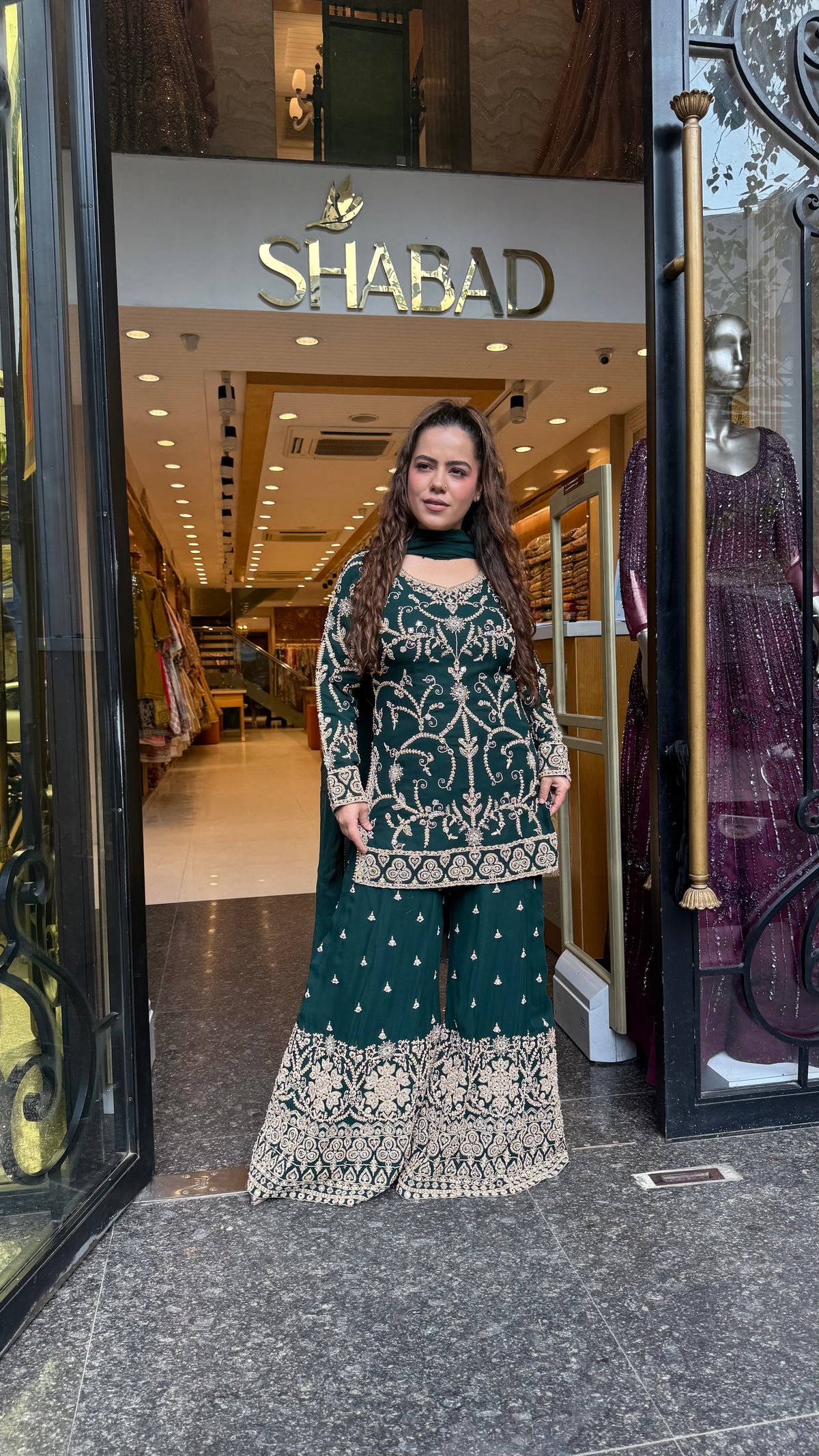 Georgette Suit Set with Dori & Mirror Work | Premium Festive Wear