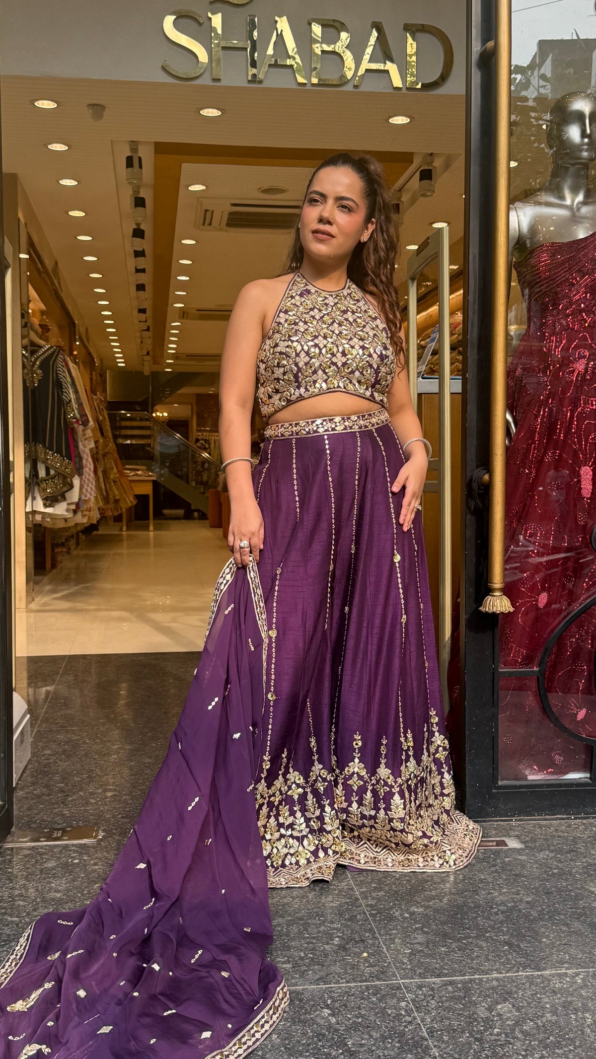 Designer Raw Silk Indo-Western Set with Handworked Gotta Work | Premium Ethnic Wear | Up to Size 44