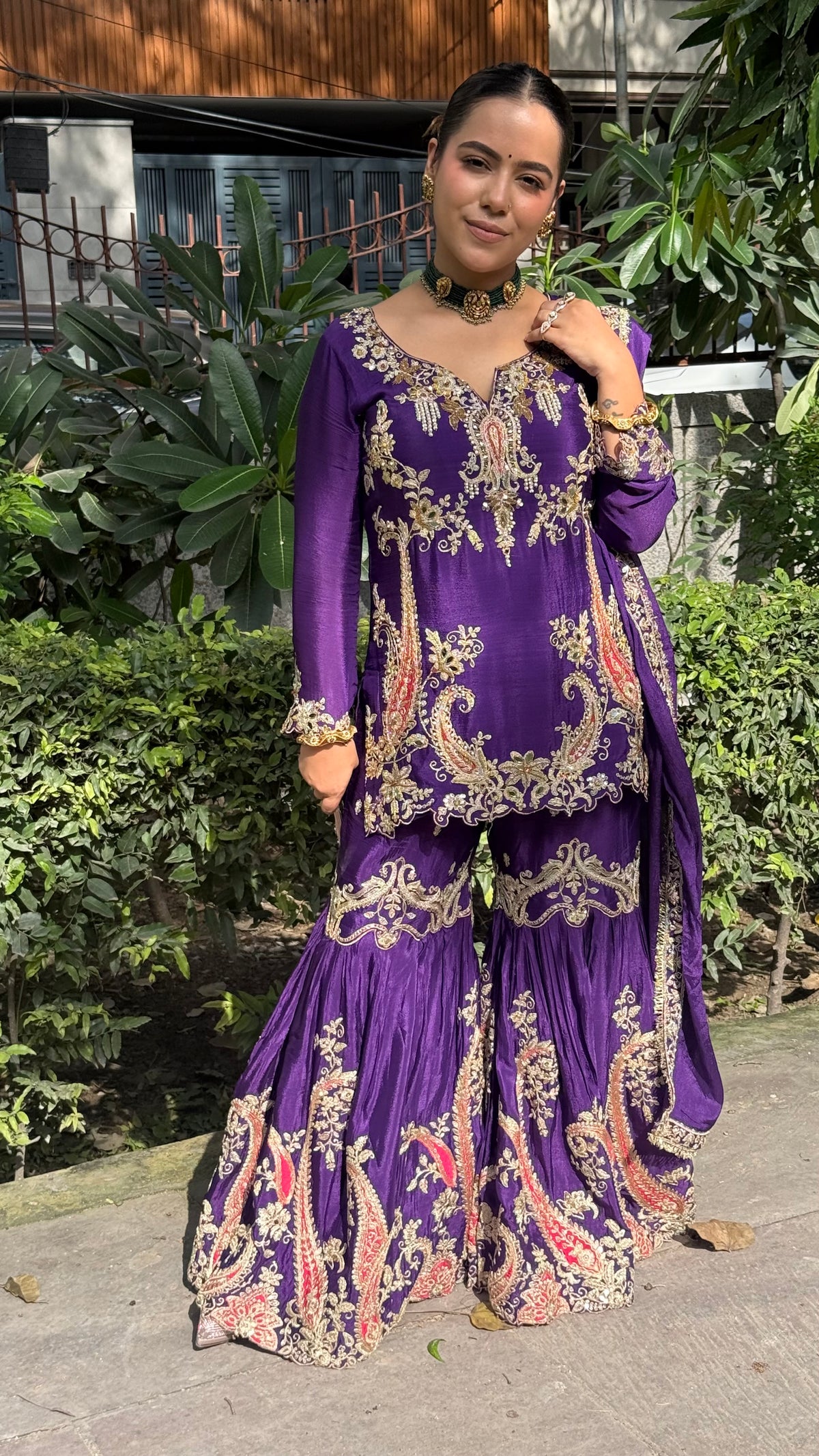 Chinon Dori, Sequin & Mirror Work Suit Set | Designer Ethnic Wear