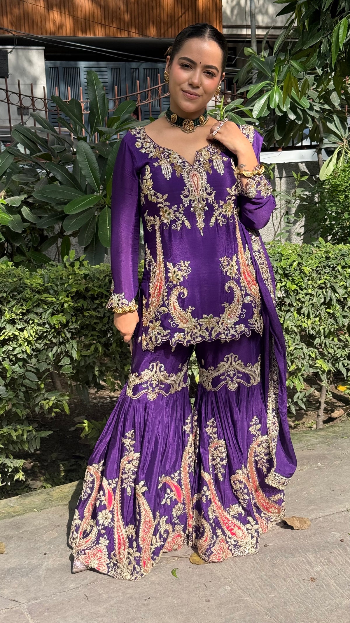 Chinon Dori, Sequin & Mirror Work Suit Set | Designer Ethnic Wear