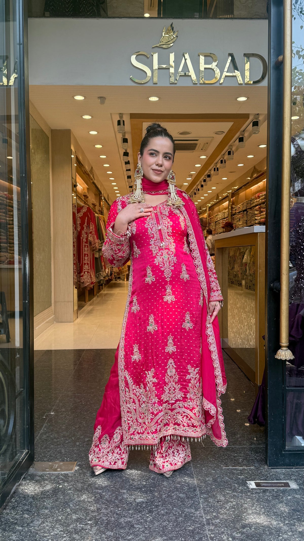 Elegant Beads Work Khadi Georgette Suit Set | Designer Ethnic Wear