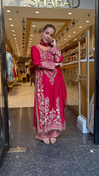 Chinon Embroidered Suit Set with Beads & Thread Work
