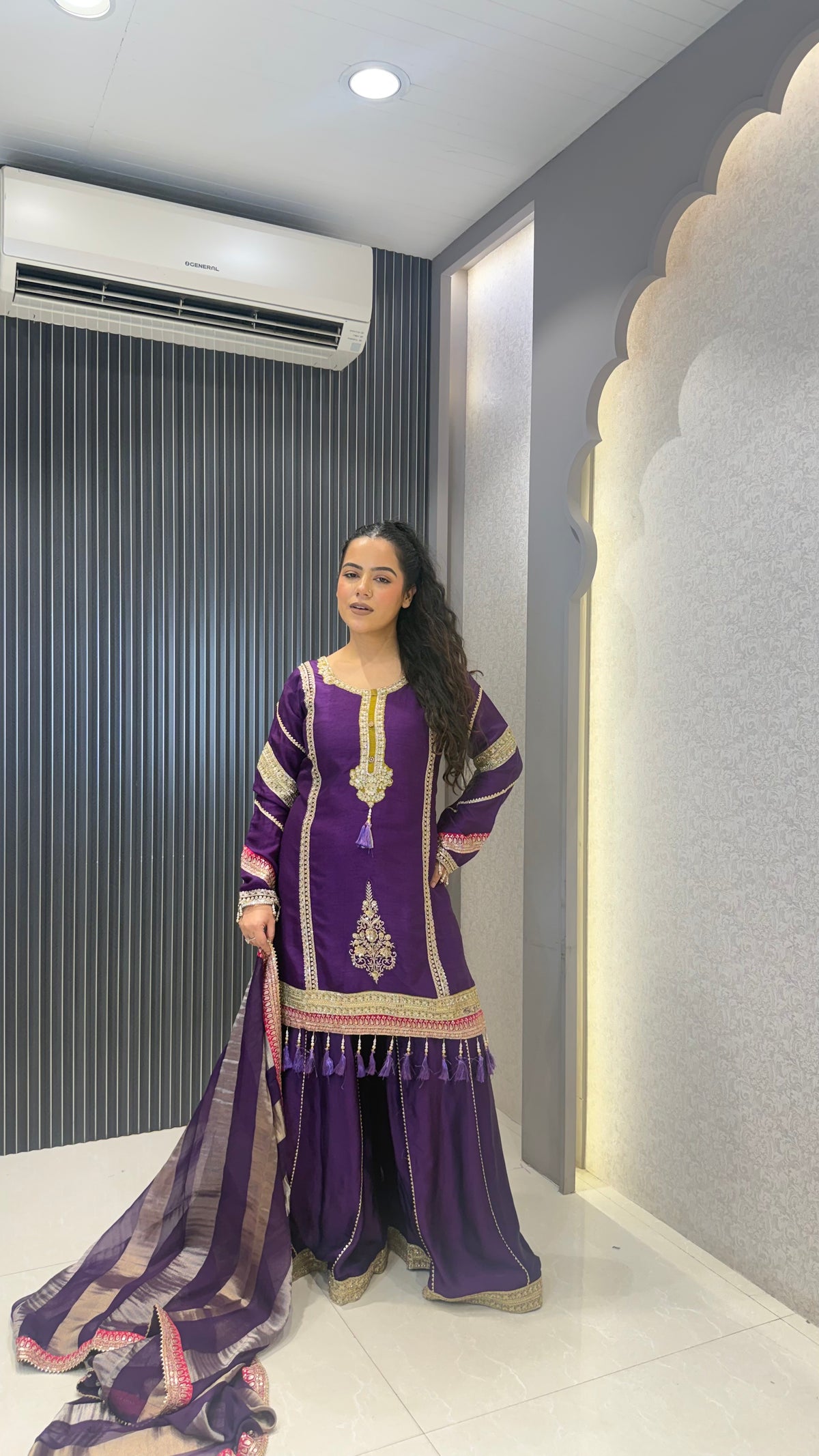 Premium Silk Suit Set with Sequin Handwork