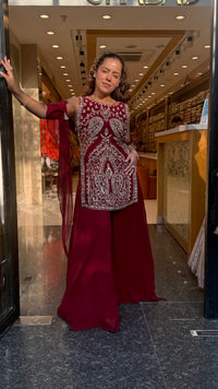 Designer Dori Sequin Cutdana Suit Set