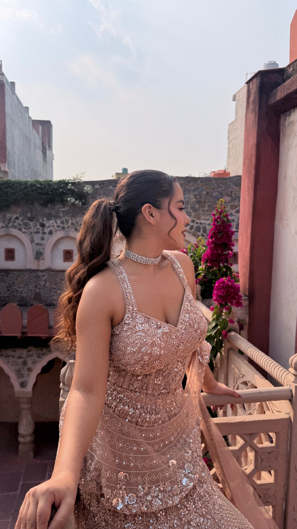 Fish-Cut Lehenga with Beads, Pearls & Sequin Work | Designer Lehenga