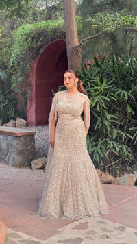 Luxury Fish Cut Lehenga with Zarkan & Sequin Handwork Blouse