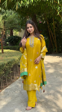 Banarasi Yellow Suit – Traditional Elegance with a Modern Touch