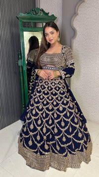 Dori Work Lehenga with Sequin & Pearl Embellishments – Elegant Ethnic Wear