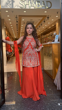 Designer Dori Sequin Cutdana Suit Set