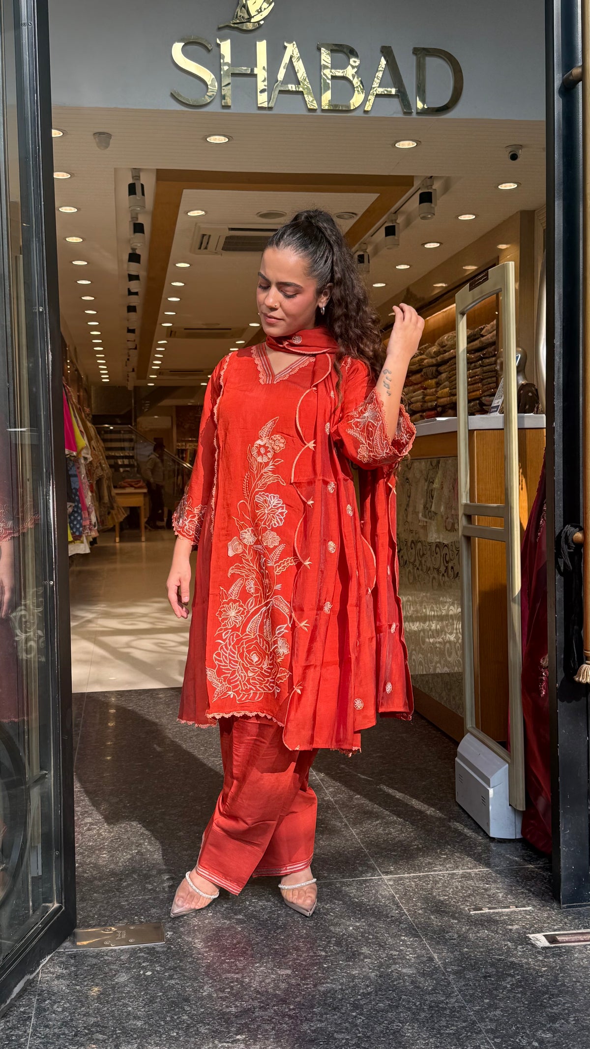 Budget Friendly Rayon Cotton Suit with Thread Embroidery | Up to Size 40