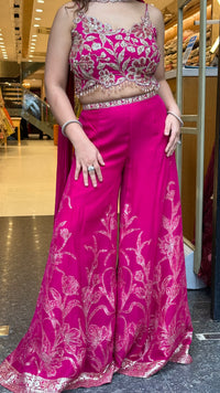 Elegant Organza Indo-Western Set with Badla Work Blouse & Banarasi Weaving Bottom