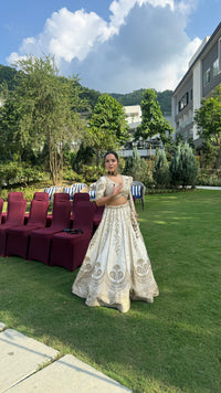Pure Silk Handwork Lehenga with Embellished Blouse