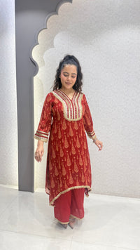 Ajrak Print Georgette Co-ord Set