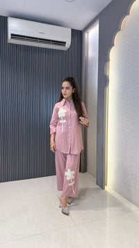 Women’s Linen Co-Ord Set with Dori Work | Premium Two-Piece Outfit
