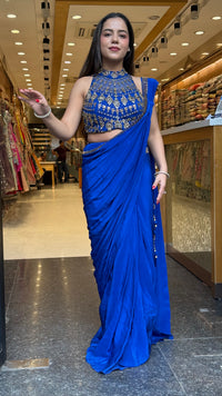 Premium Crepe Drape Saree