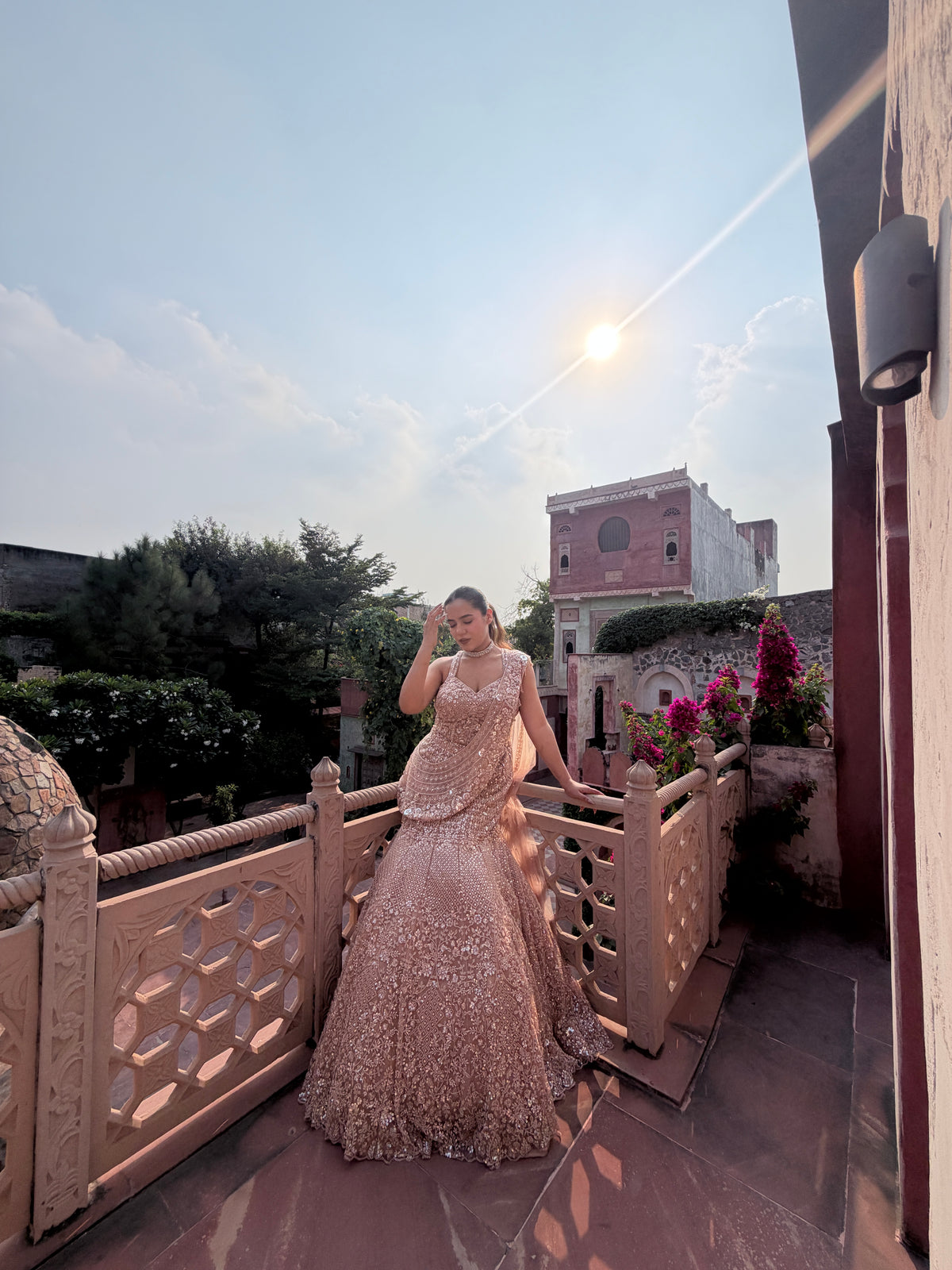 Fish-Cut Lehenga with Beads, Pearls & Sequin Work | Designer Lehenga
