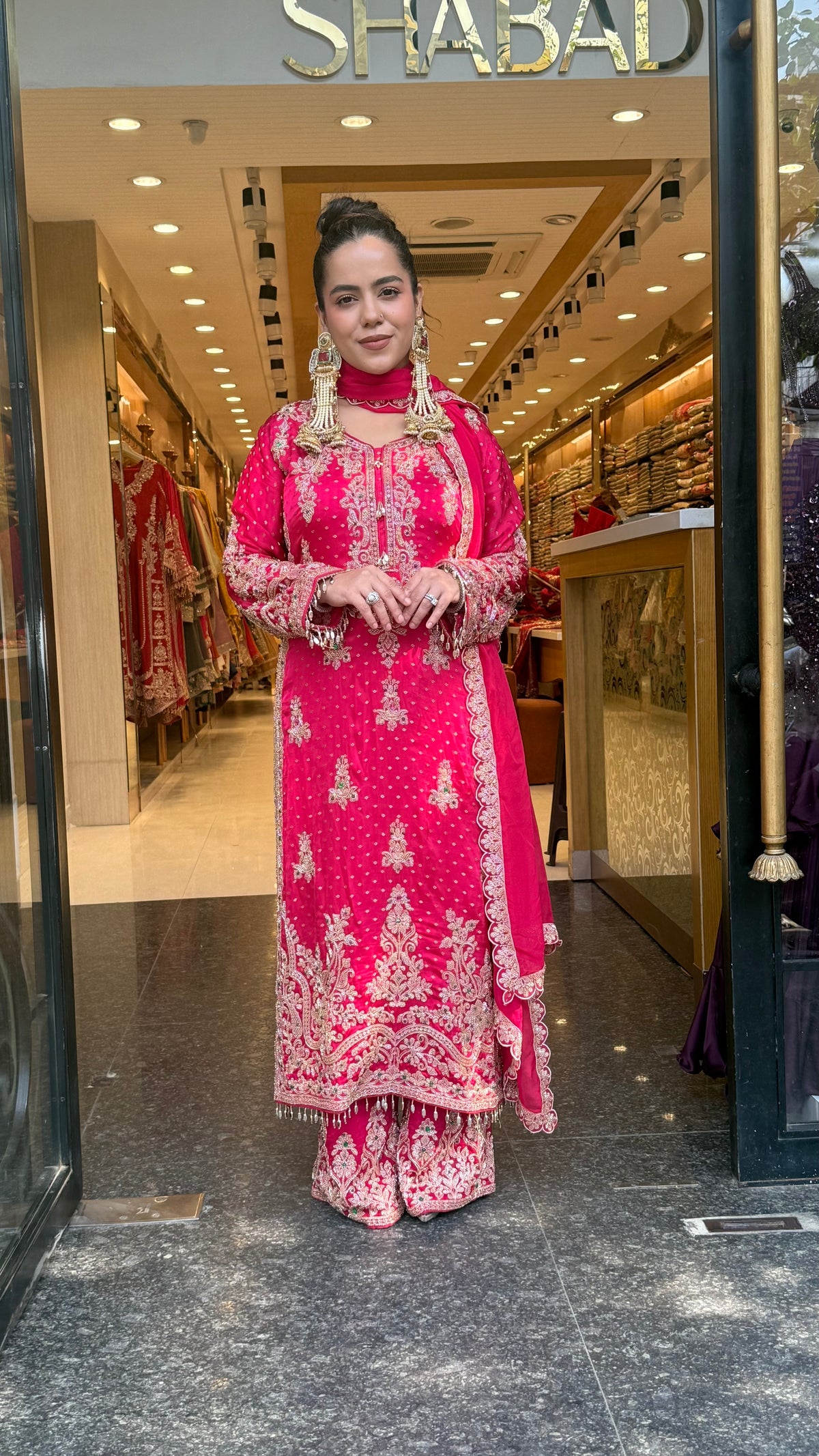 Elegant Beads Work Khadi Georgette Suit Set | Designer Ethnic Wear