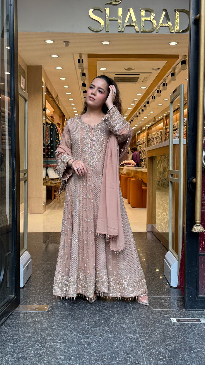 Georgette Sequin & Beads Work Suit Set | Up to Size 44 | Festive & Party Wear