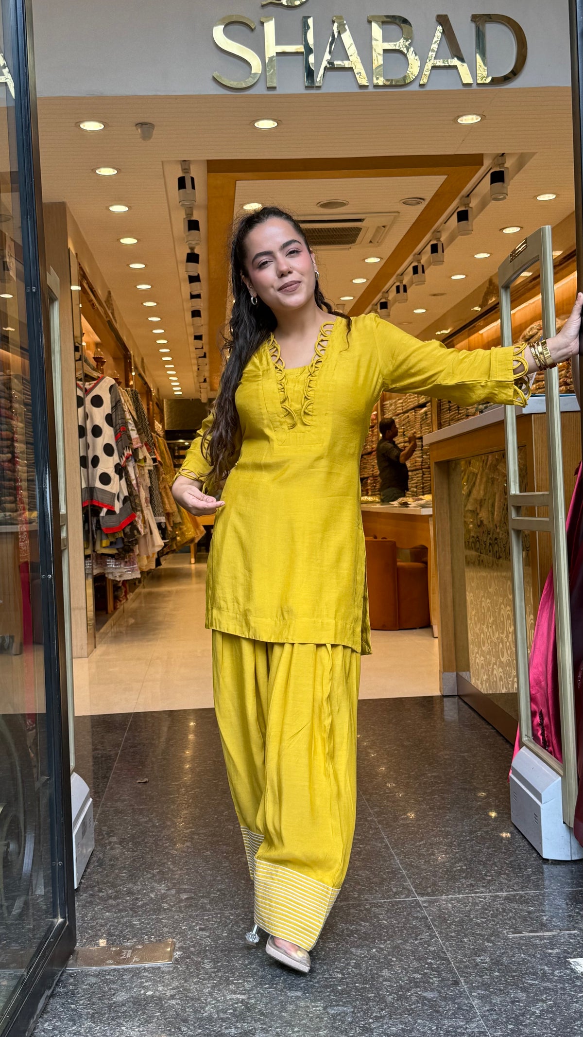 Rayon Cotton Farshi Salwar Coord Set with Lace Work