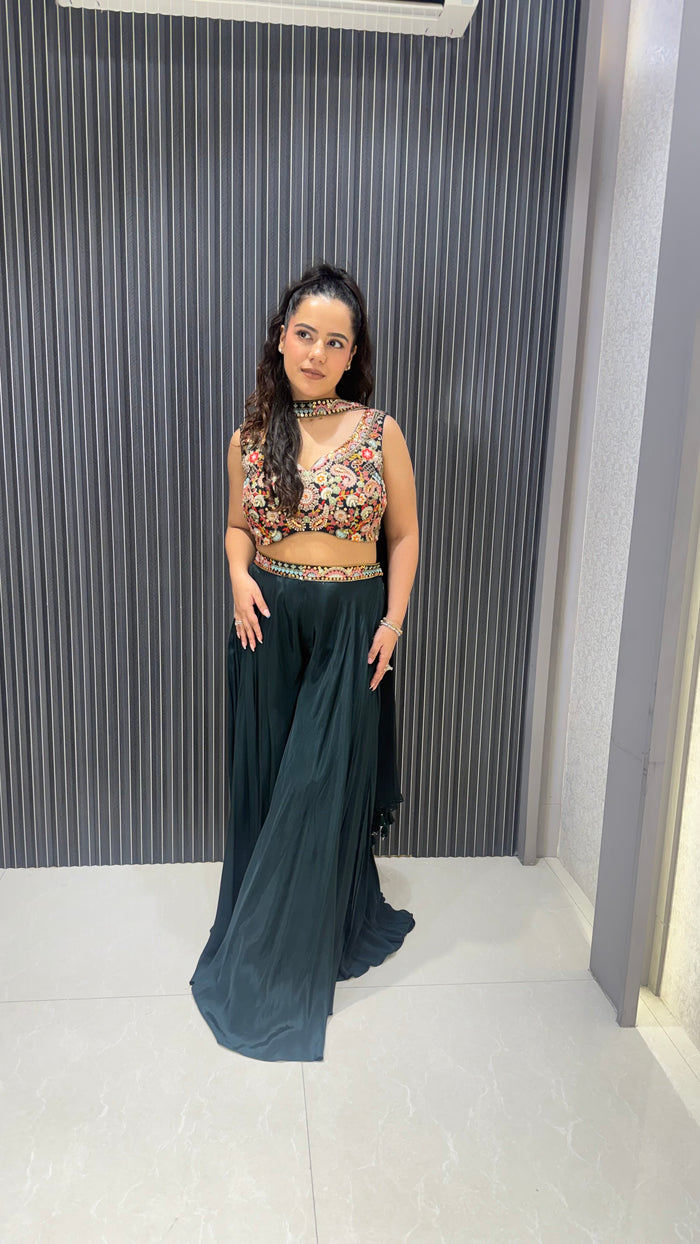 Thread Embroidery Indo-Western Set