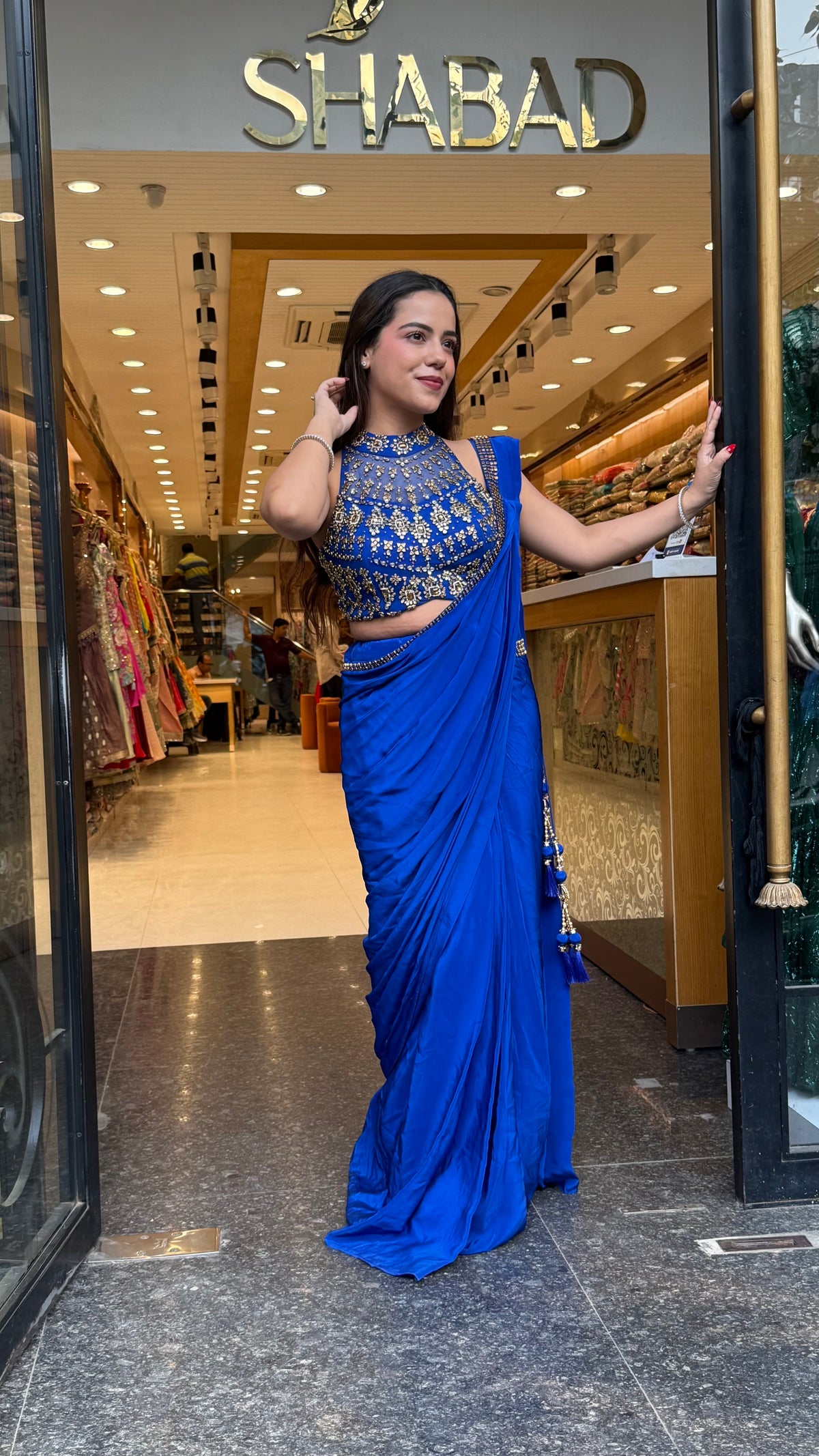 Premium Crepe Drape Saree