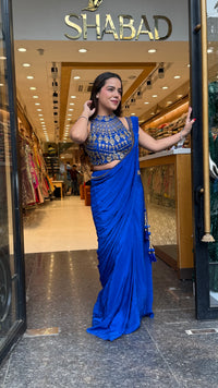 Premium Crepe Drape Saree